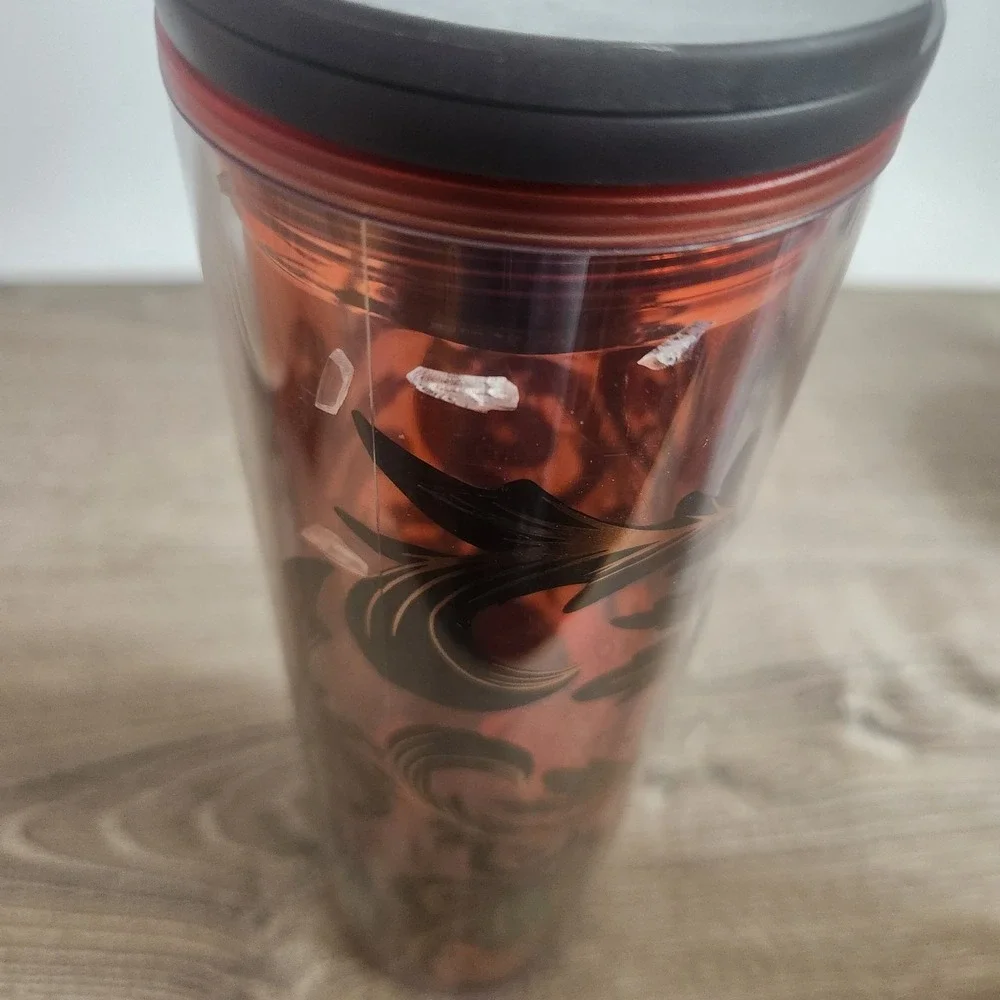 2021 Starbucks Halloween Tumbler Cup with Lid Black Cat and Pumpkin 16oz READ‎